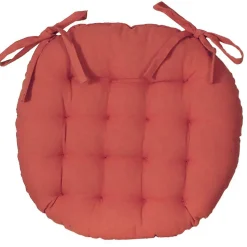 Galettes de Chaise Bicolores en lot de 6 - 40cm Dylrev en Terracotta et Uni