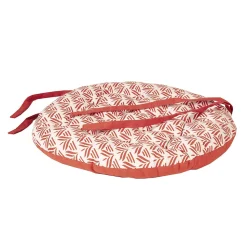 Galettes de Chaise Bicolores en lot de 6 - 40cm Dylrev en Terracotta et Uni