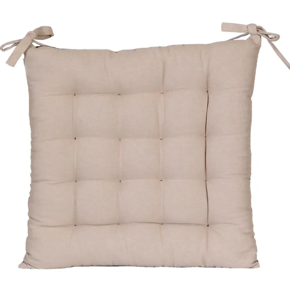 Galettes de chaise carrées bicolores 40x40cm - Lot de 6 Taupe/Anthracite pour un confort stylé