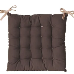 Galettes de chaise carrées bicolores 40x40cm - Lot de 6 Taupe/Anthracite pour un confort stylé