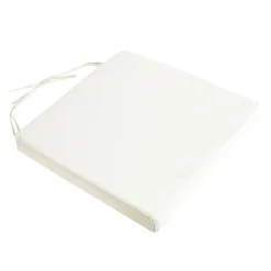Gallette de chaise carré imperméable blanc L.38 x l.38 x ep.8cm Deco&co