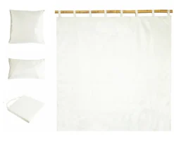 Gallette de chaise carré imperméable blanc L.38 x l.38 x ep.8cm Deco&co