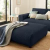 Garance - grand pouf modulable - en velours côtelé - Lisa Design