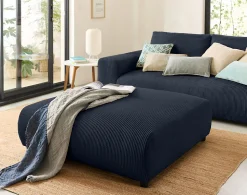 Garance - grand pouf modulable - en velours côtelé - Lisa Design
