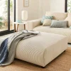 Garance - grand pouf modulable - en velours côtelé - Lisa Design