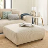 Garance - pouf modulable - en velours côtelé - Lisa Design