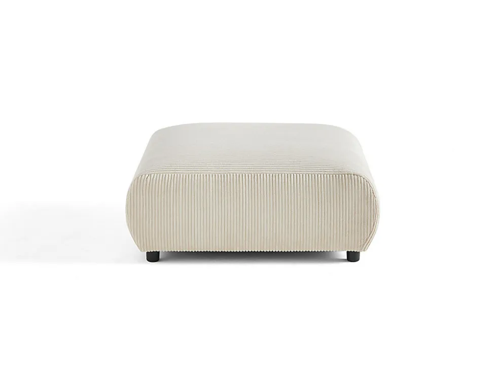 Garance - pouf modulable - en velours côtelé - Lisa Design
