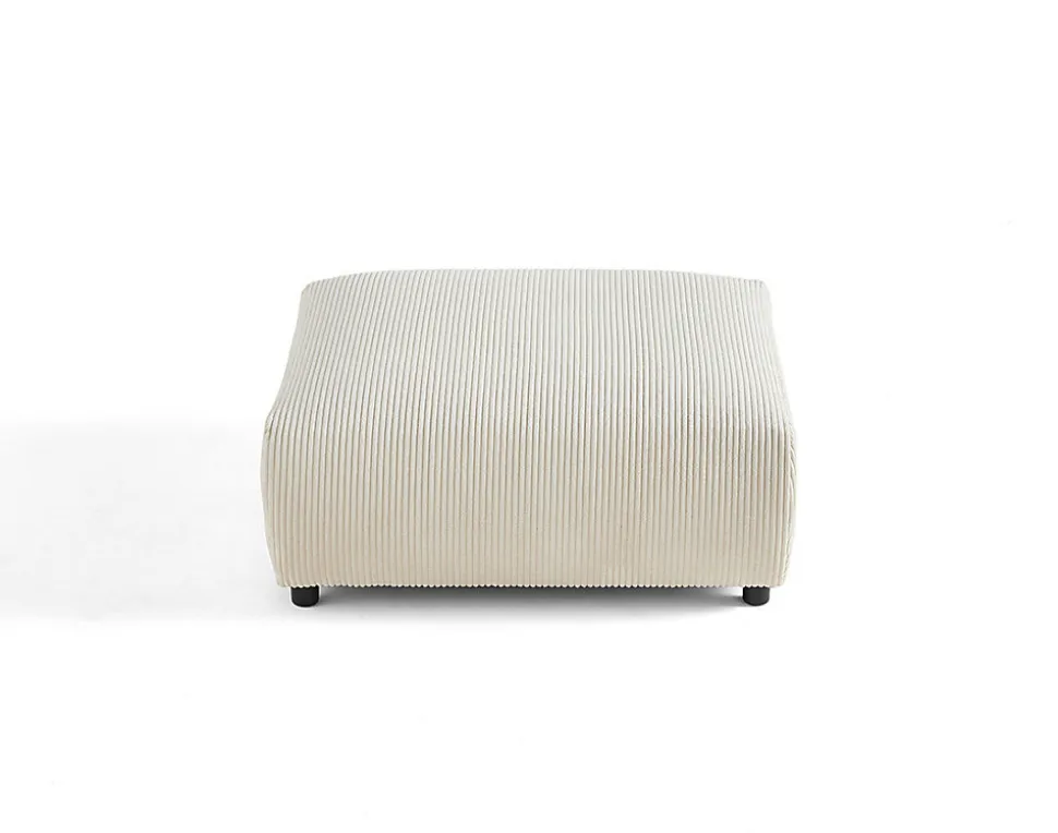 Garance - pouf modulable - en velours côtelé - Lisa Design