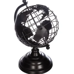 Globe - métal - noir - H28 cm - Atmosphera