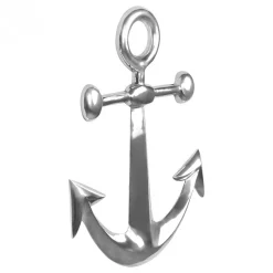 Grand décoratif en aluminium poli figure decorative ANCRE Design Statue grand FineBuy