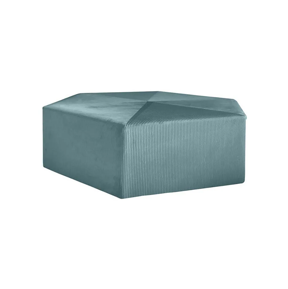 Grand pouf en velours côtelé Guilia 75 cm