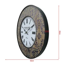 Grande Horloge Murale Blanche Bleue Mdf Metal pour Cuisine Salon