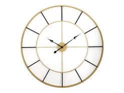 Grande horloge murale en métal - D. 110 cm - Doré - ASHLAND