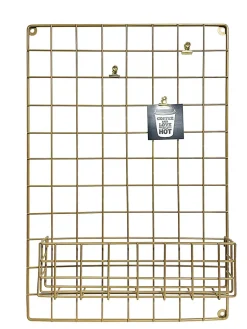 Grille mémo en métal doré l.60 x H.40 cm Ariane