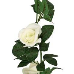 Guirlande de roses artificielle Naki blanc H230cm - Atmosphera