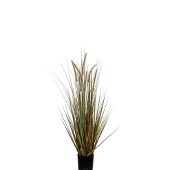 Herbe panache dogtail vert artificiel en pot ø45 x h.120 cm