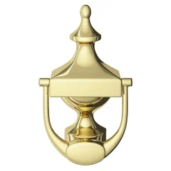 Heurtoir de porte extérieur GoodHome Tudy effet laiton doré H.180 mm x l.97 mm