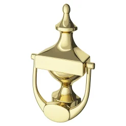 Heurtoir de porte extérieur GoodHome Tudy effet laiton doré H.180 mm x l.97 mm