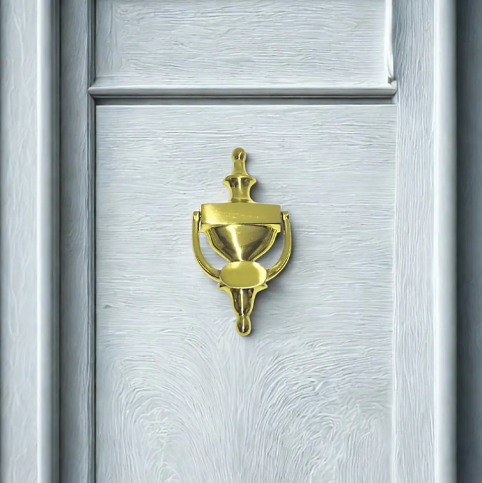 Heurtoir de porte laiton poli 200X95 mm