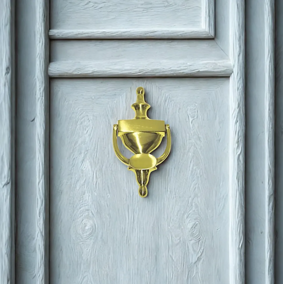Heurtoir de porte laiton poli 200X95 mm