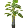 HOMCOM Arbre artificiel plante artificielle monstera H.1,2 m tronc branches lichen feuilles de tortue grand réalisme pot inclus