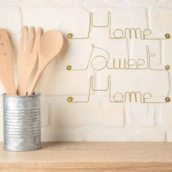 Home Sweet Home - Sculpture fil de fer 30-40 cm - Bijoux de mur