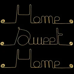 Home Sweet Home - Sculpture fil de fer 30-40 cm - Bijoux de mur