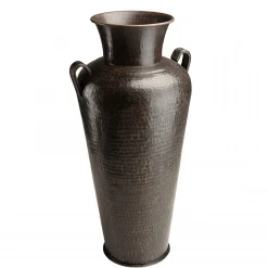 HONORE - Vase alu avec anses L45cm H1m couleur cuivre noir antique