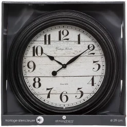 Horloge à moulures - verre - D29 cm - Atmosphera