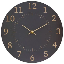 Horloge Boris D28cm- Noir- Atmosphera