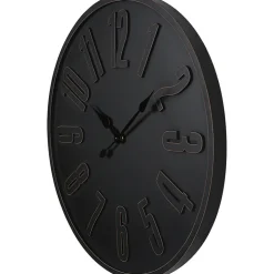 Horloge brocante style industriel noire Ø60 cm Dada Art