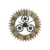 Horloge en bois et métal Ingranaggio 60x4 cm