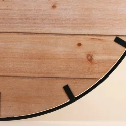 Horloge en bois et métal noir 60cm