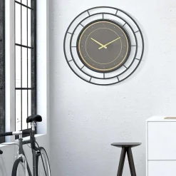 Horloge en métal Fashion dark 70x5.5 cm