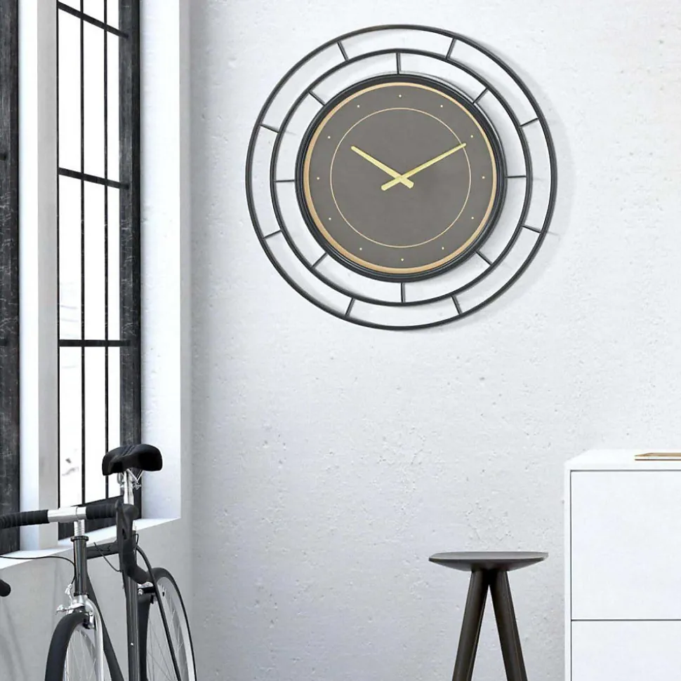 Horloge en métal Fashion dark 70x5.5 cm