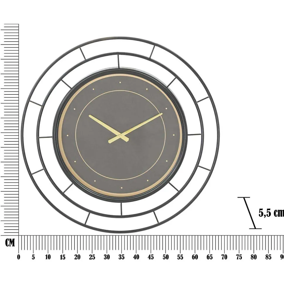 Horloge en métal Fashion dark 70x5.5 cm