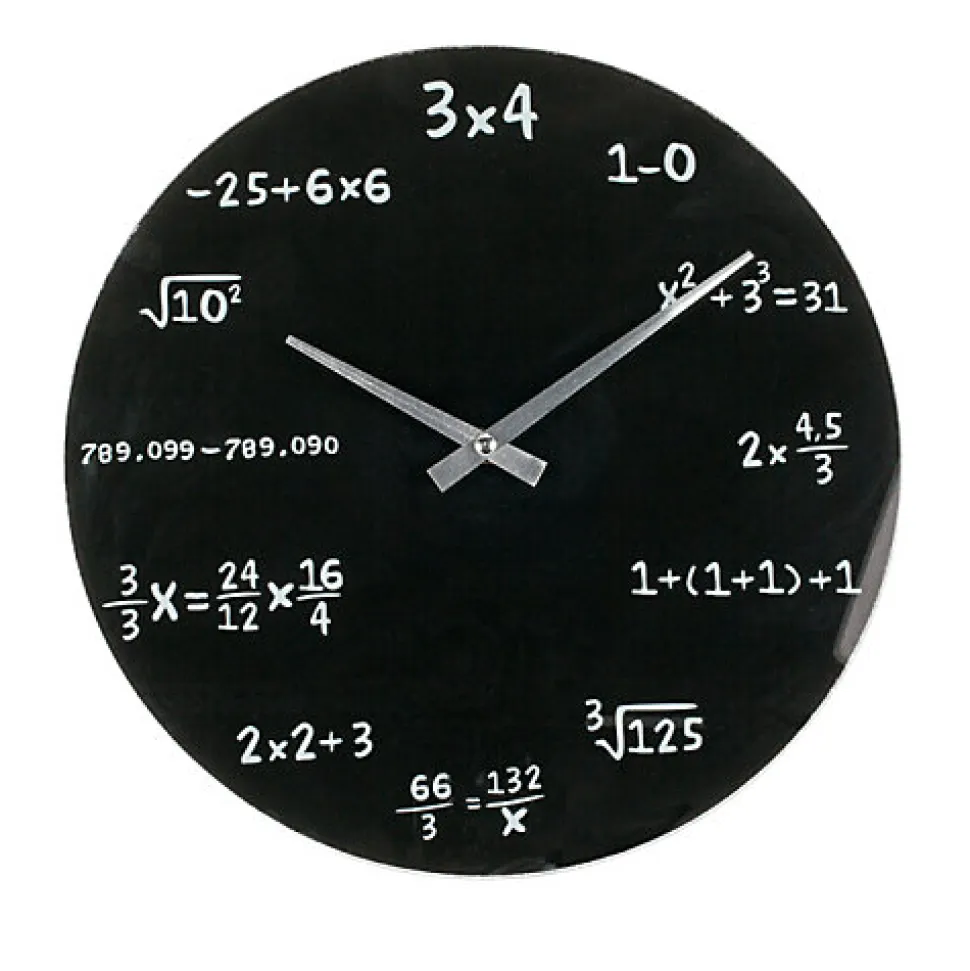 Horloge en verre MATHEMATIC 35 cm