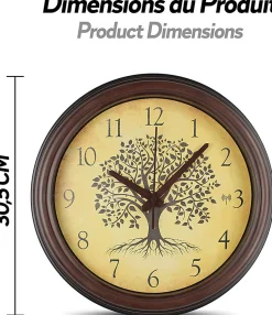 Horloge FISHTEC Arbre de Vie murale