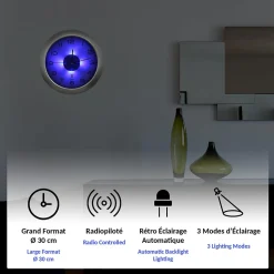 Horloge FISHTEC Lumineuse radio-pilotée