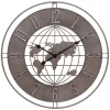 Horloge Isac - gris - métal D68 cm - Atmosphera