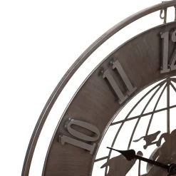 Horloge Isac - gris - métal D68 cm - Atmosphera