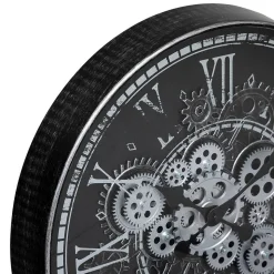 Horloge Izia - verre - noir et blanc - D51 cm - Atmosphera
