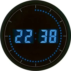 Horloge LED - Bleue - 30cm - Orium