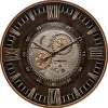 Horloge mécanique Yoni métal marron D59cm - Atmosphera