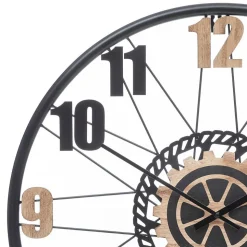 Horloge Mohan en bois & métal D65cm - Atmosphera