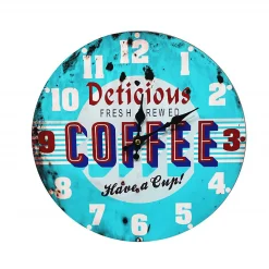 Horloge murale 30 cm élégante, idéale pour la cuisine - COFFEE