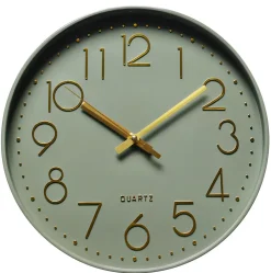 Horloge murale color block vert kaki ⌀30,5cm Emdedesign