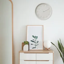 Horloge murale design beige ⌀30 x ep.4,5cm