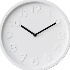Horloge murale design blanc ⌀30 x ep.4,5cm