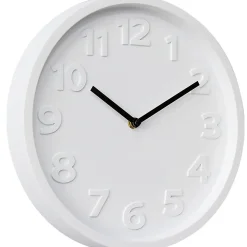 Horloge murale design blanc ⌀30 x ep.4,5cm